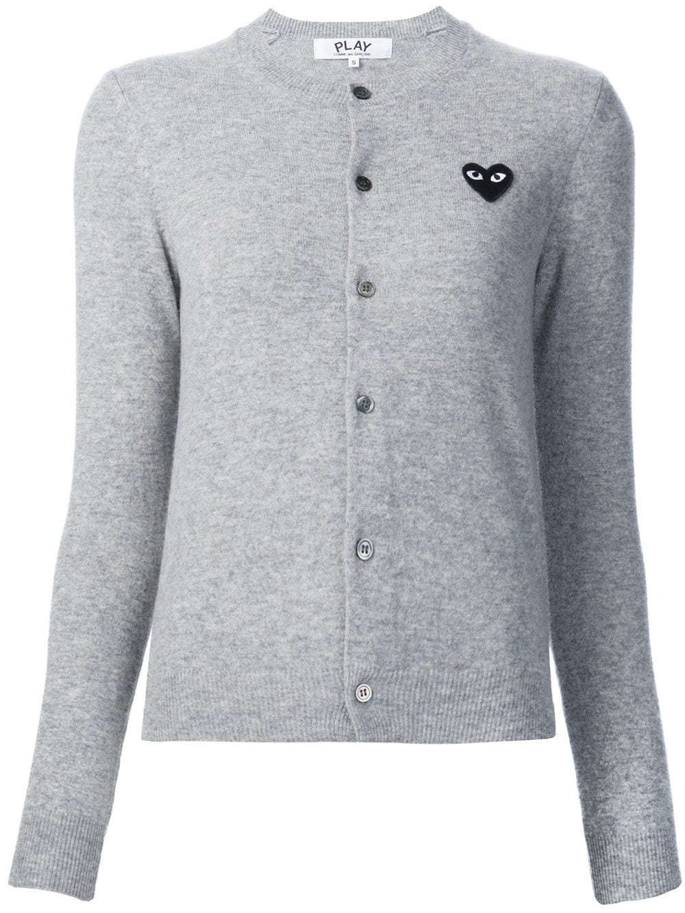 Comme Des Garçons Play heart logo cardigan - Grey von Comme Des Garçons Play