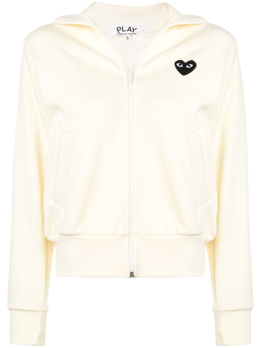 Comme Des Garçons Play heart logo-patch track jacket - Yellow von Comme Des Garçons Play