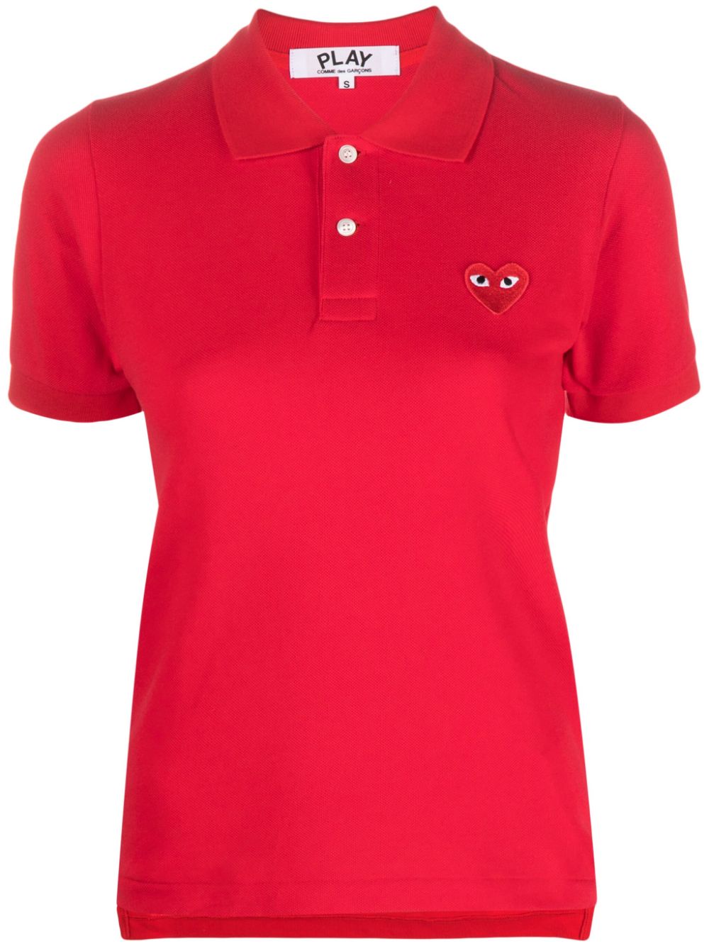 Comme Des Garçons Play heart logo polo shirt - Red von Comme Des Garçons Play