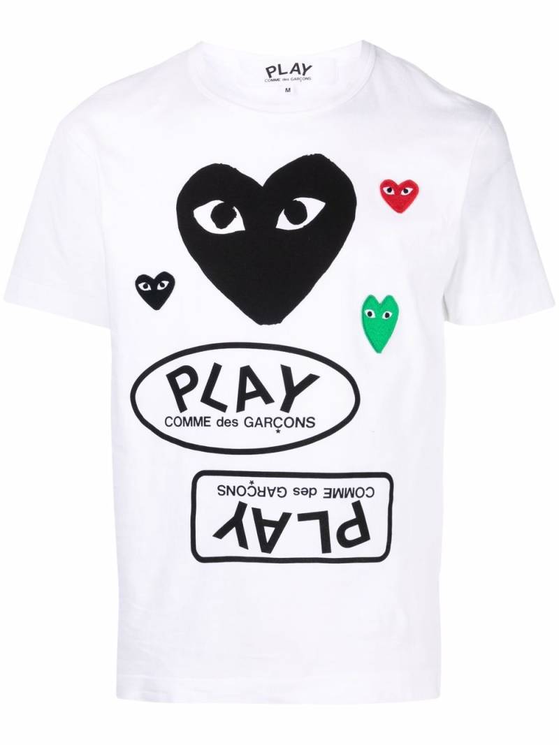 Comme Des Garçons Play heart logo-print T-shirt - White von Comme Des Garçons Play