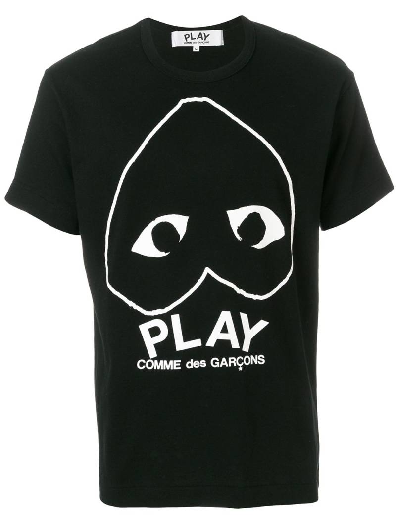 Comme Des Garçons Play heart motif T-shirt - Black von Comme Des Garçons Play