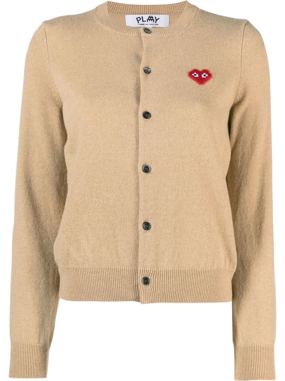 Comme Des Garçons Play heart motif buttoned cardigan - Neutrals von Comme Des Garçons Play