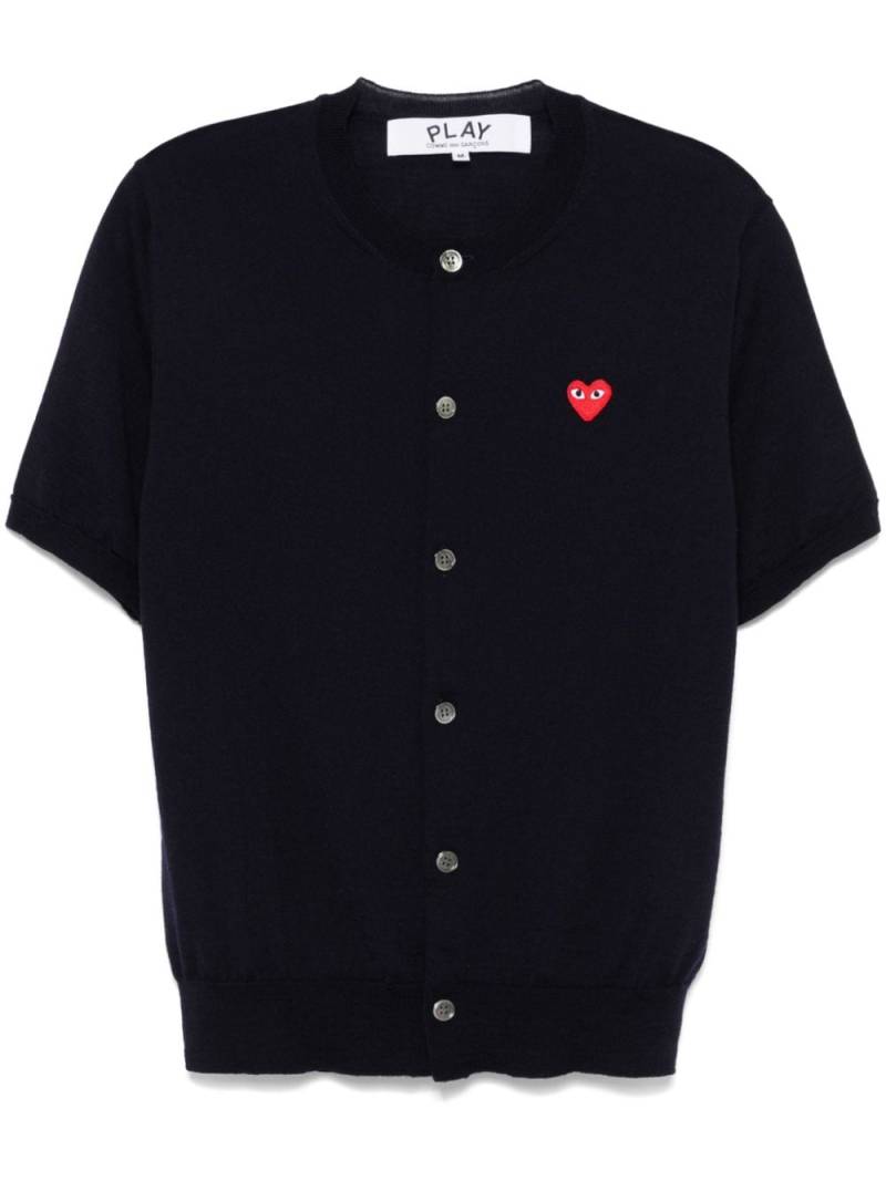 Comme Des Garçons Play heart-patch cardigan - Blue von Comme Des Garçons Play