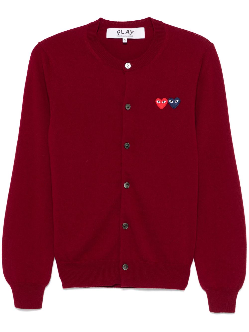 Comme Des Garçons Play heart-patch cardigan - Red von Comme Des Garçons Play