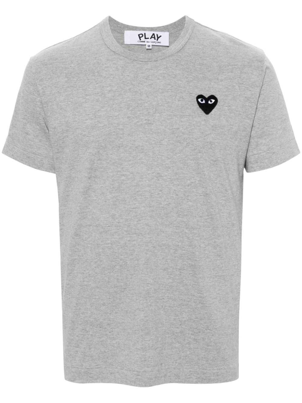 Comme Des Garçons Play heart-patch cotton T-shirt - Grey von Comme Des Garçons Play