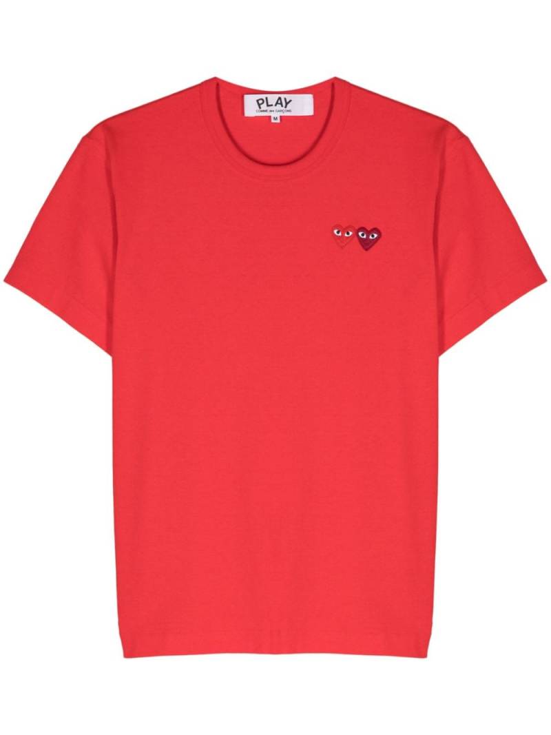 Comme Des Garçons Play heart-patch cotton T-shirt - Red von Comme Des Garçons Play