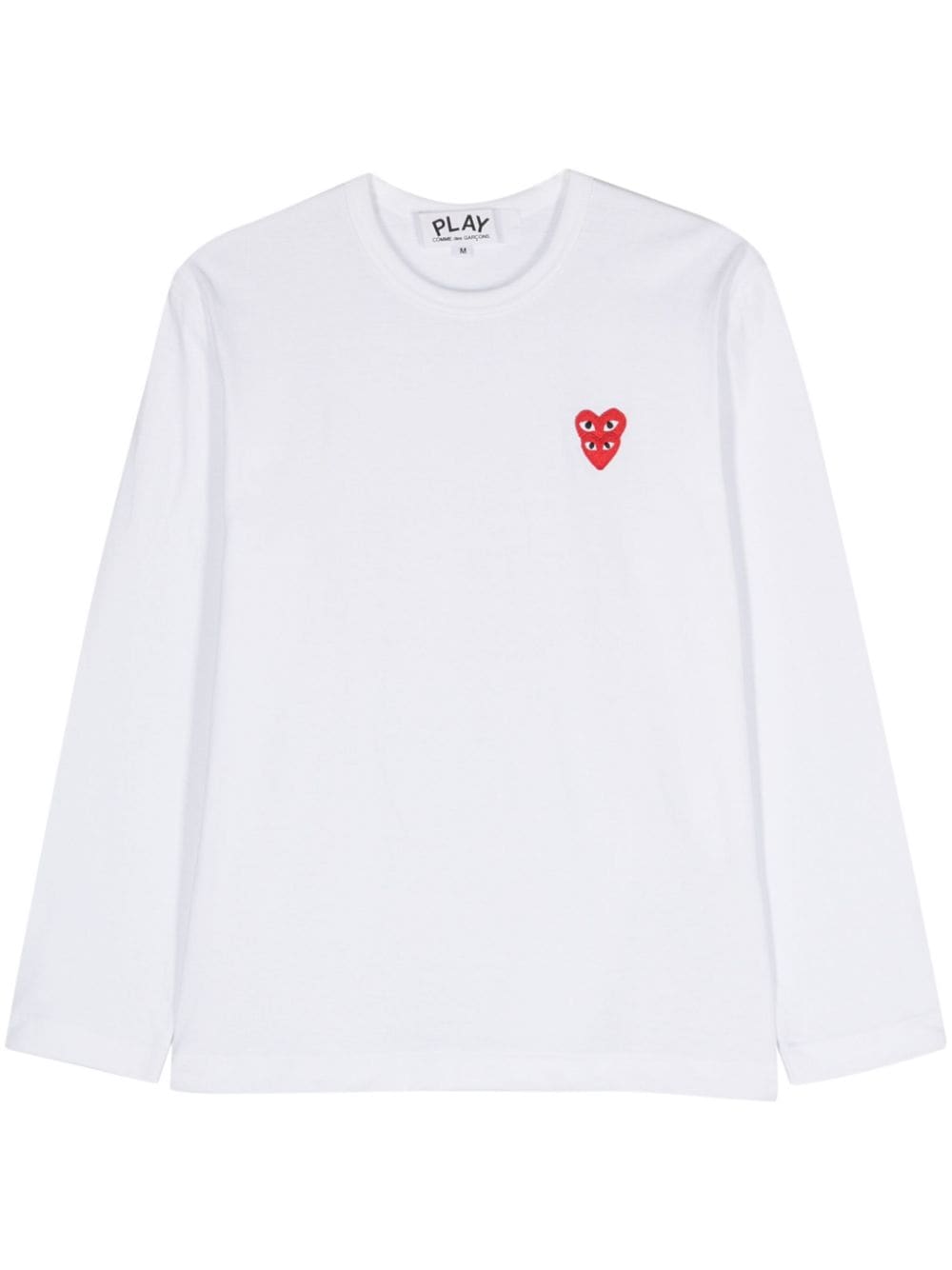 Comme Des Garçons Play heart-patch cotton T-shirt - White von Comme Des Garçons Play