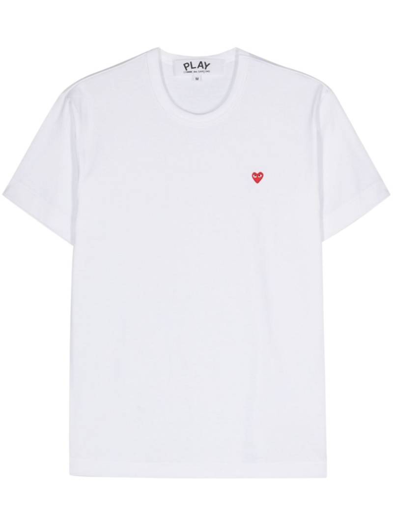 Comme Des Garçons Play heart-patch cotton T-shirt - White von Comme Des Garçons Play