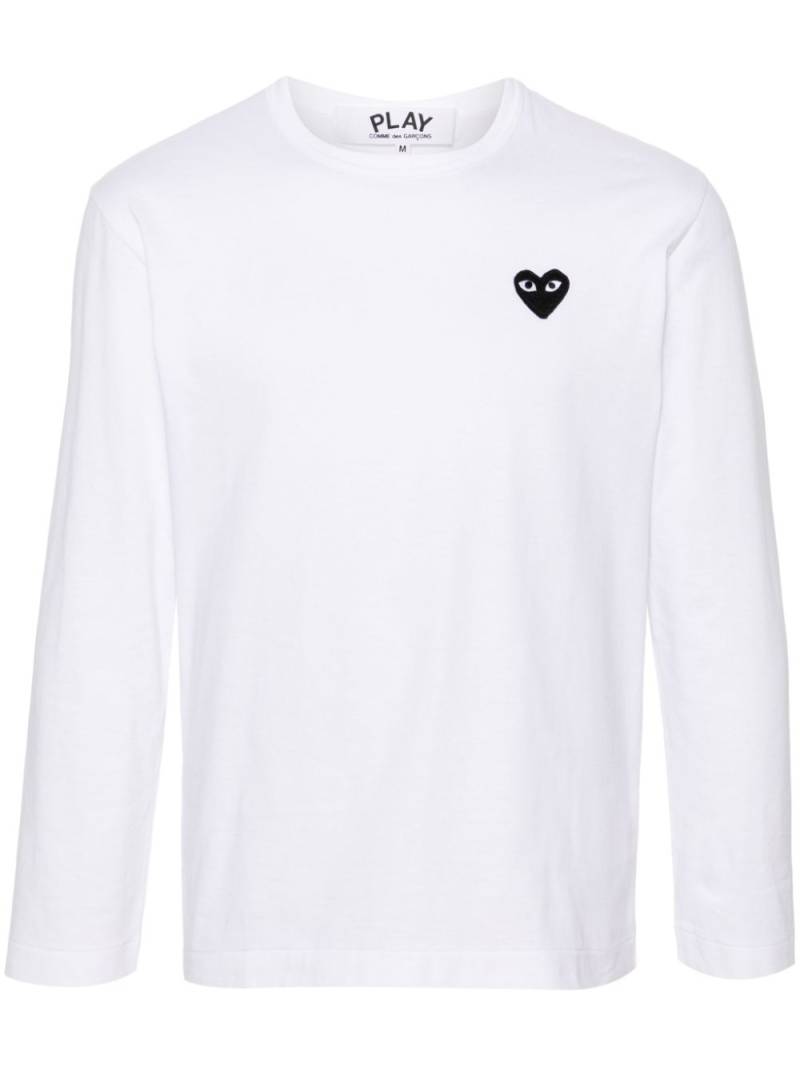 Comme Des Garçons Play heart-patch cotton T-shirt - White von Comme Des Garçons Play