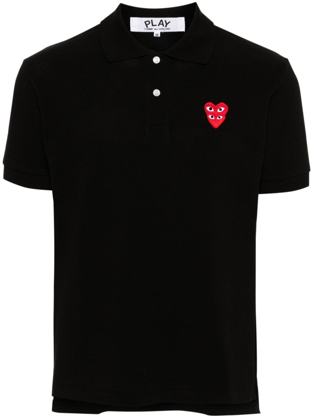 Comme Des Garçons Play heart-patch cotton polo shirt - Black von Comme Des Garçons Play