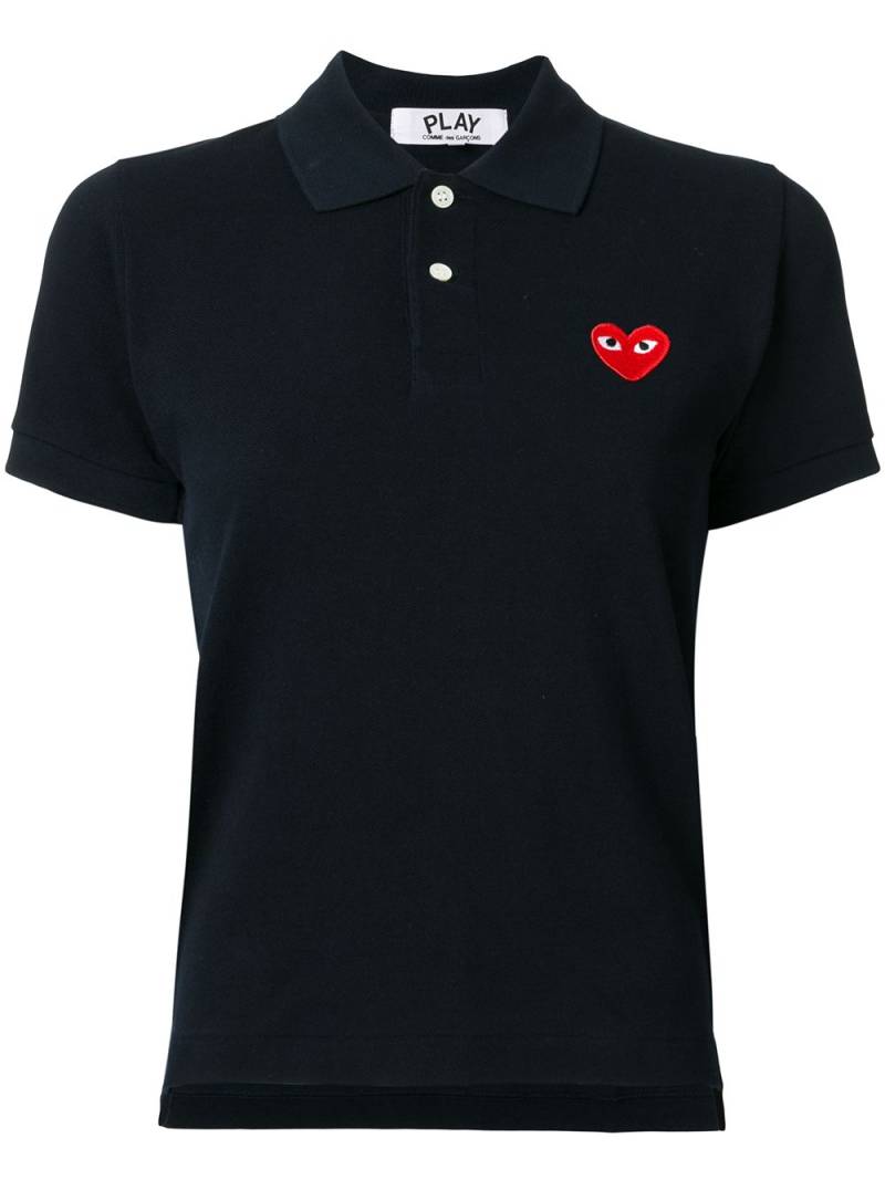 Comme Des Garçons Play heart patch polo shirt - Blue von Comme Des Garçons Play