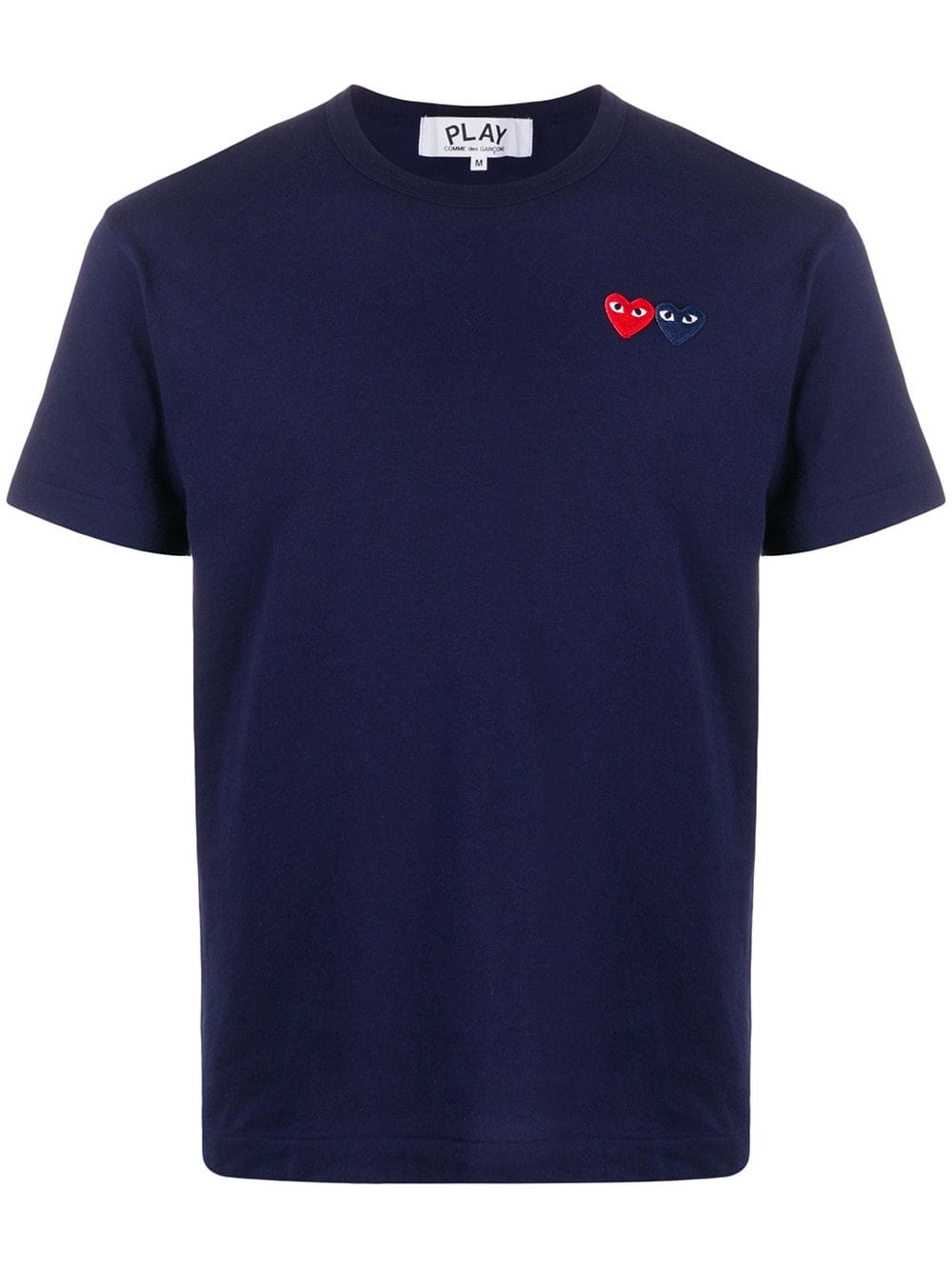 Comme Des Garçons Play heart patch short sleeve T-shirt - Blue von Comme Des Garçons Play