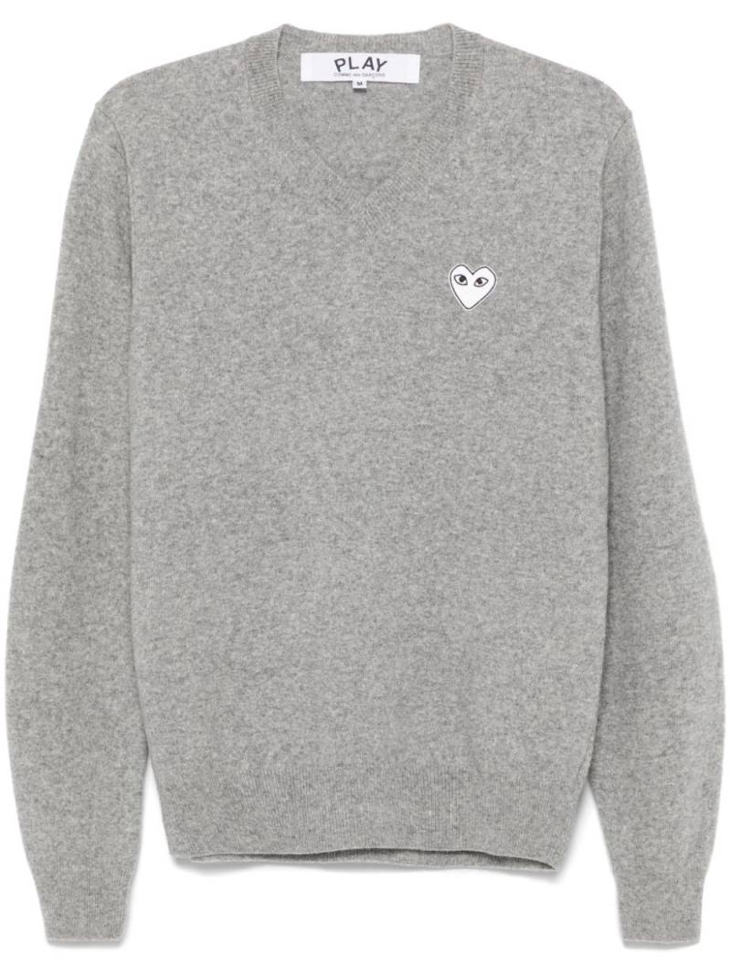 Comme Des Garçons Play heart-patch sweater - Grey von Comme Des Garçons Play