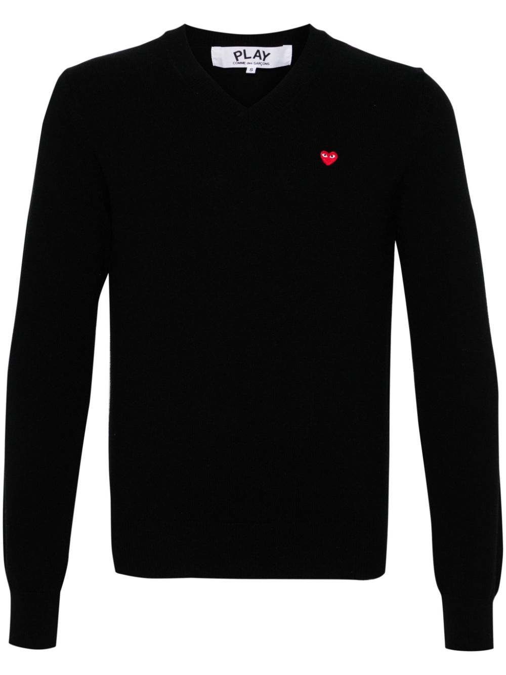 Comme Des Garçons Play heart-patch wool jumper - Black von Comme Des Garçons Play