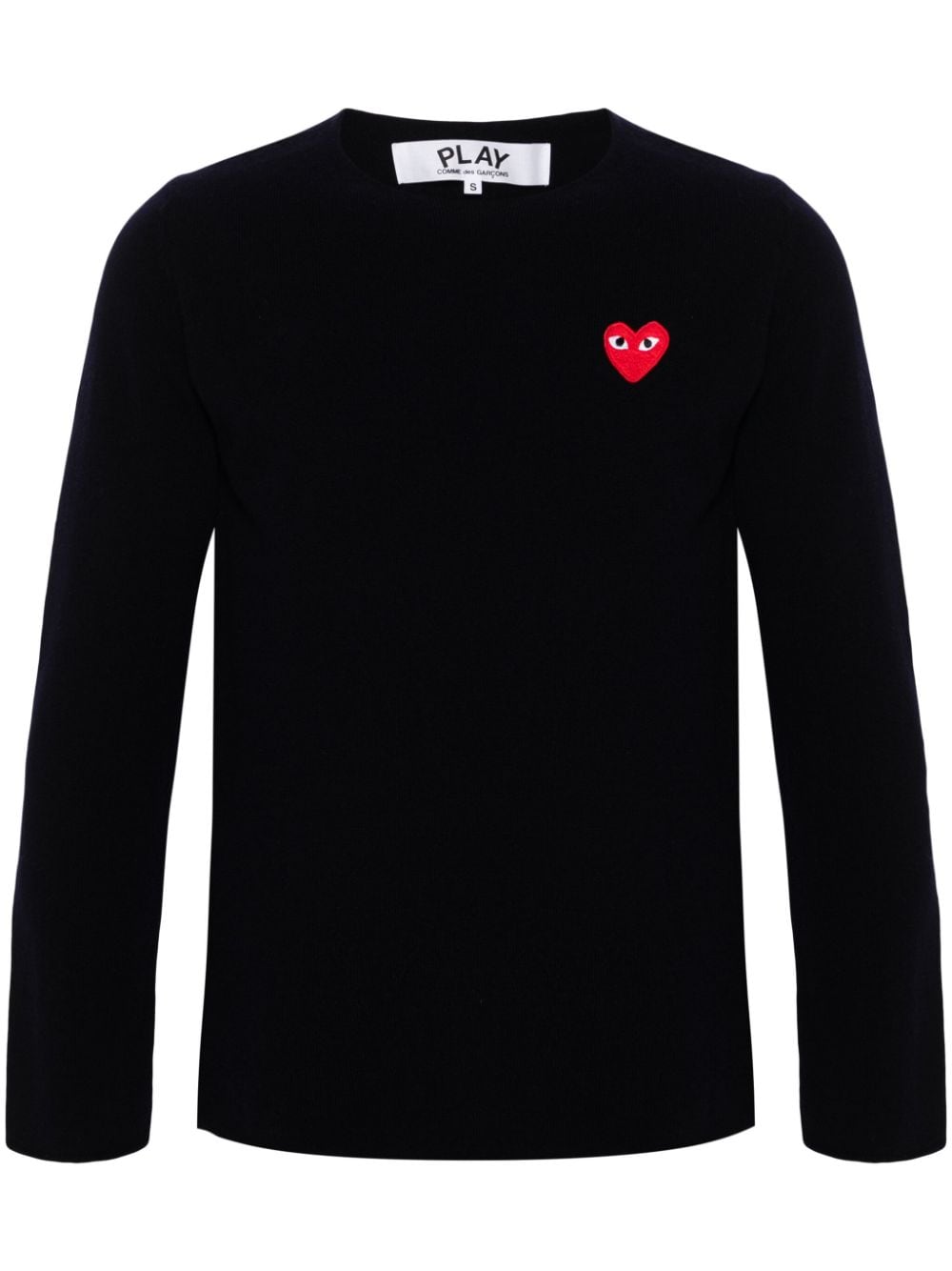 Comme Des Garçons Play heart-patch wool jumper - Blue von Comme Des Garçons Play