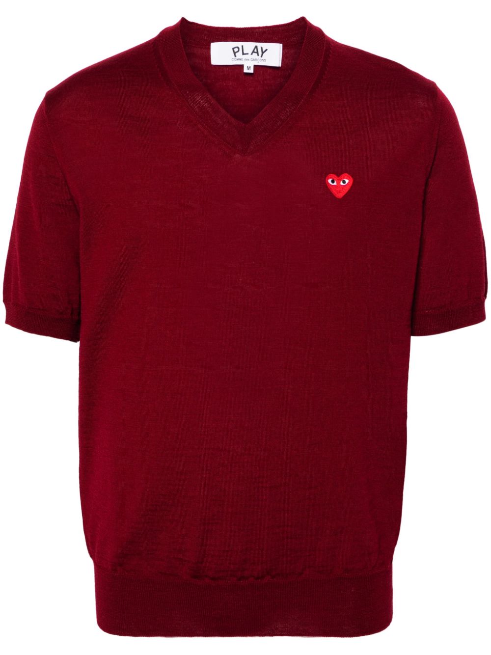 Comme Des Garçons Play heart-patch wool jumper - Red von Comme Des Garçons Play