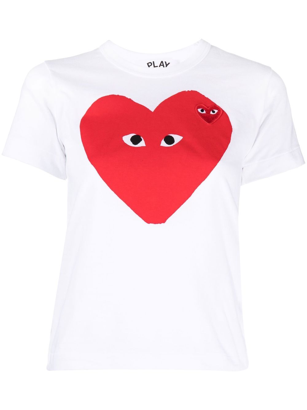 Comme Des Garçons Play heart print T-shirt - White von Comme Des Garçons Play