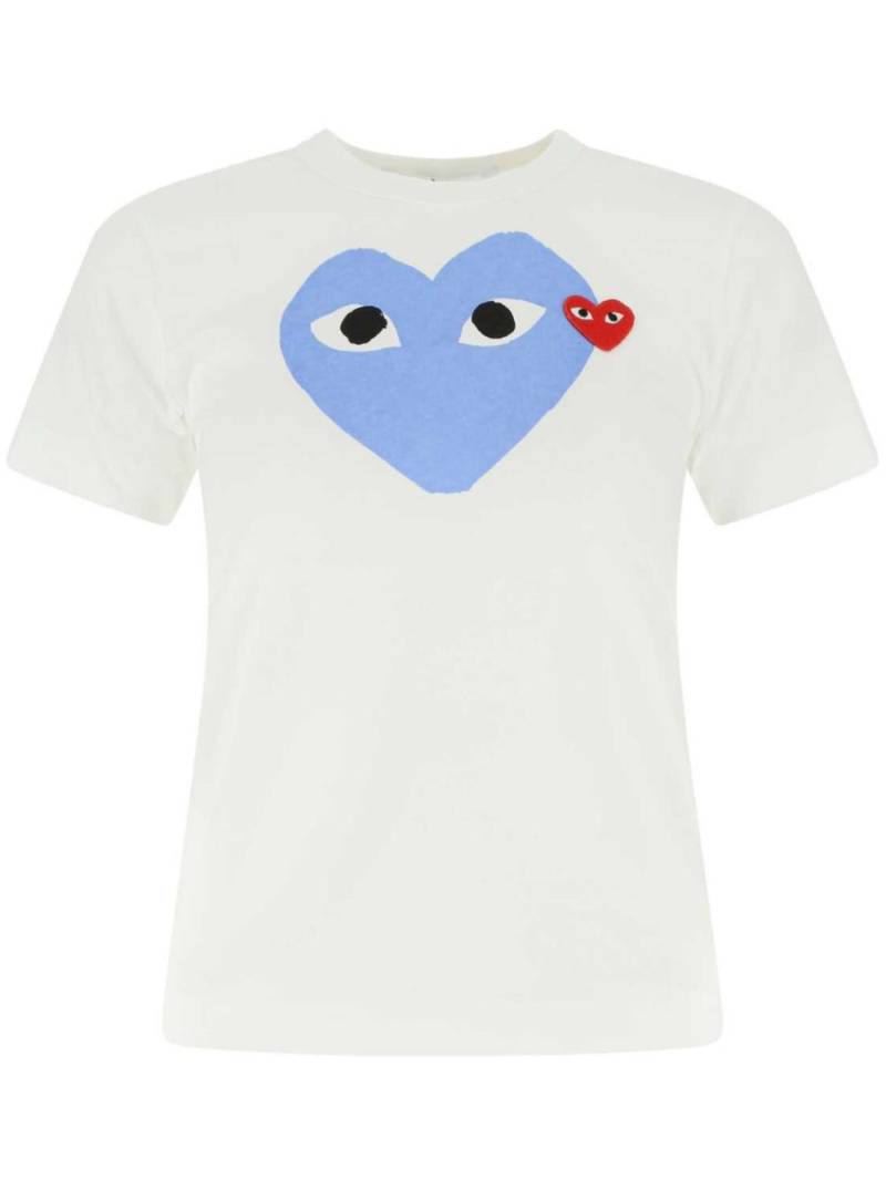 Comme Des Garçons Play heart-print cotton T-shirt - White von Comme Des Garçons Play