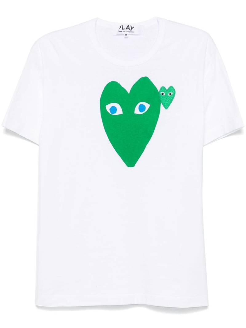 Comme Des Garçons Play heart-print T-shirt - White von Comme Des Garçons Play