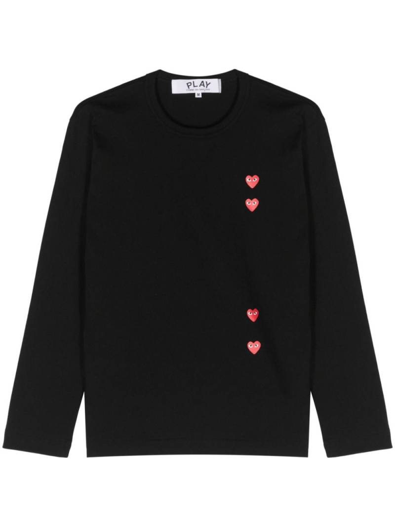 Comme Des Garçons Play heart-print cotton T-shirt - Black von Comme Des Garçons Play