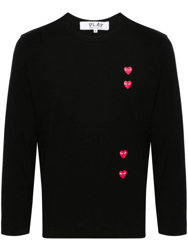 Comme Des Garçons Play heart-print cotton T-shirt - Black von Comme Des Garçons Play