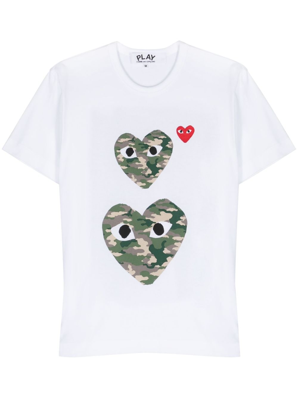 Comme Des Garçons Play heart-patch T-shirt - White von Comme Des Garçons Play