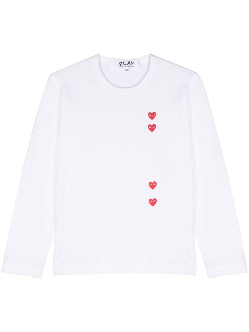 Comme Des Garçons Play heart-print cotton T-shirt - White von Comme Des Garçons Play