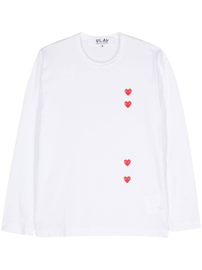 Comme Des Garçons Play heart-print cotton T-shirt - White von Comme Des Garçons Play