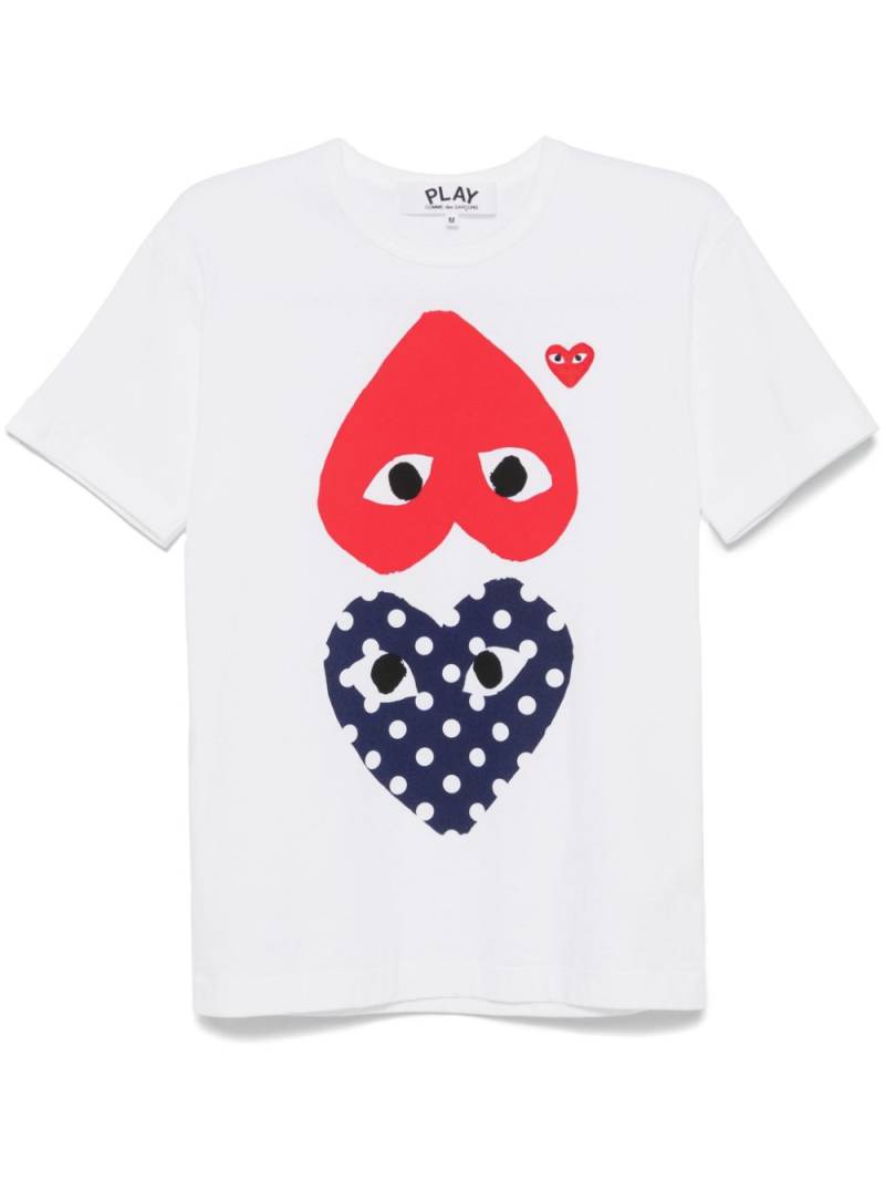 Comme Des Garçons Play heart-print T-shirt - White von Comme Des Garçons Play