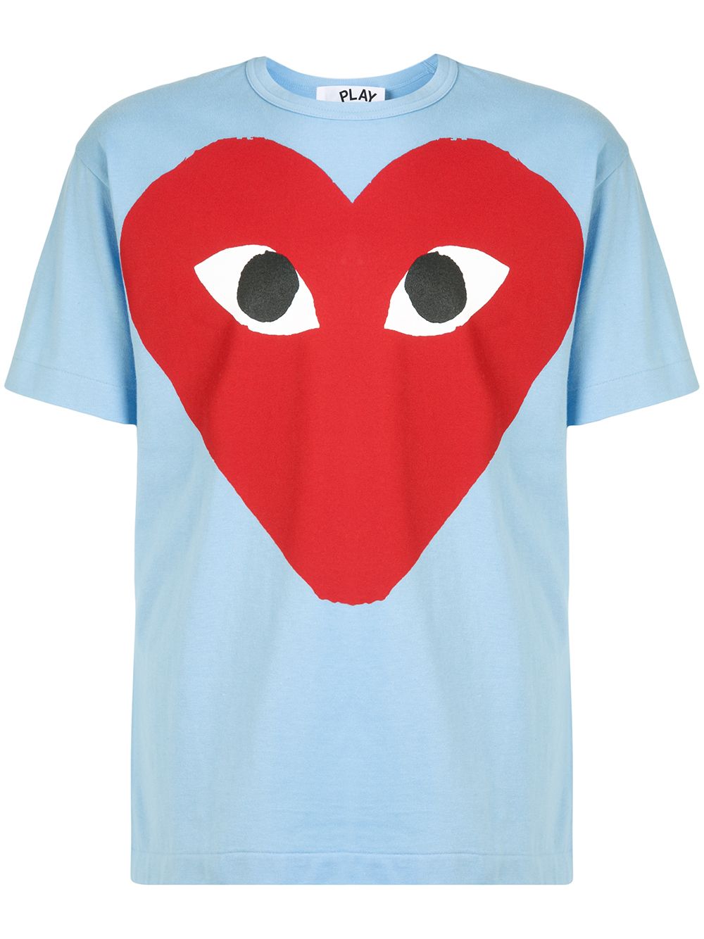 Comme Des Garçons Play heart print crewneck T-shirt - Blue von Comme Des Garçons Play