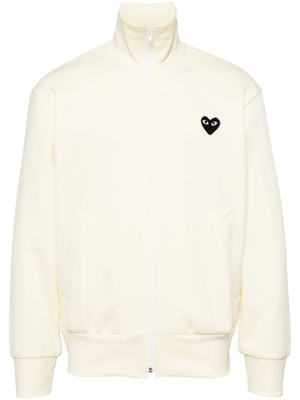 Comme Des Garçons Play heart-print jersey track jacket - Neutrals von Comme Des Garçons Play