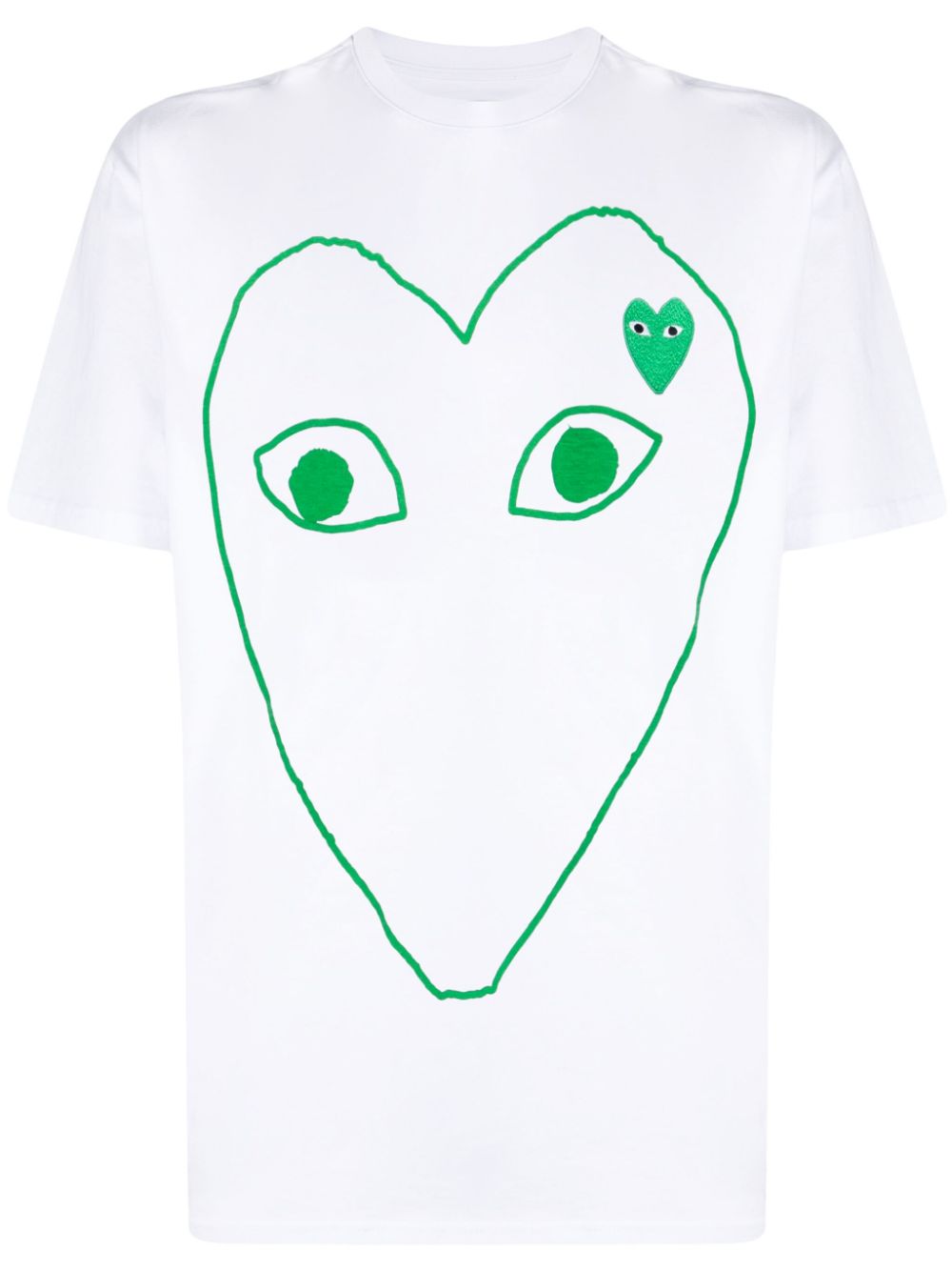 Comme Des Garçons Play heart-printed T-shirt - White von Comme Des Garçons Play