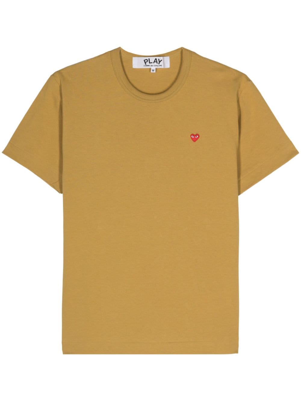 Comme Des Garçons Play heart-patch T-shirt - Yellow von Comme Des Garçons Play