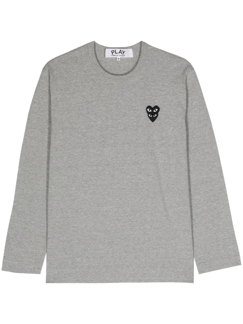 Comme Des Garçons Play logo-appliqué cotton T-shirt - Grey von Comme Des Garçons Play