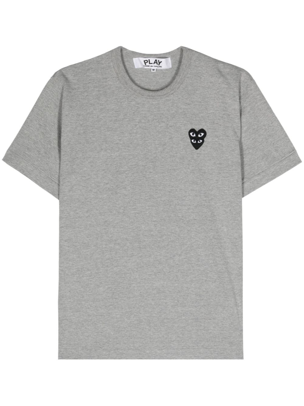 Comme Des Garçons Play logo-appliqué cotton T-shirt - Grey von Comme Des Garçons Play