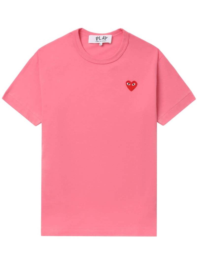 Comme Des Garçons Play logo-appliqué cotton T-shirt - Pink von Comme Des Garçons Play