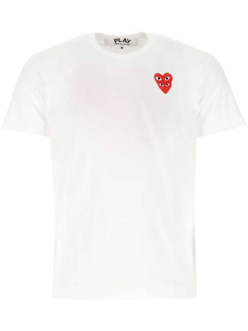 Comme Des Garçons Play logo-appliqué cotton T-shirt - White von Comme Des Garçons Play