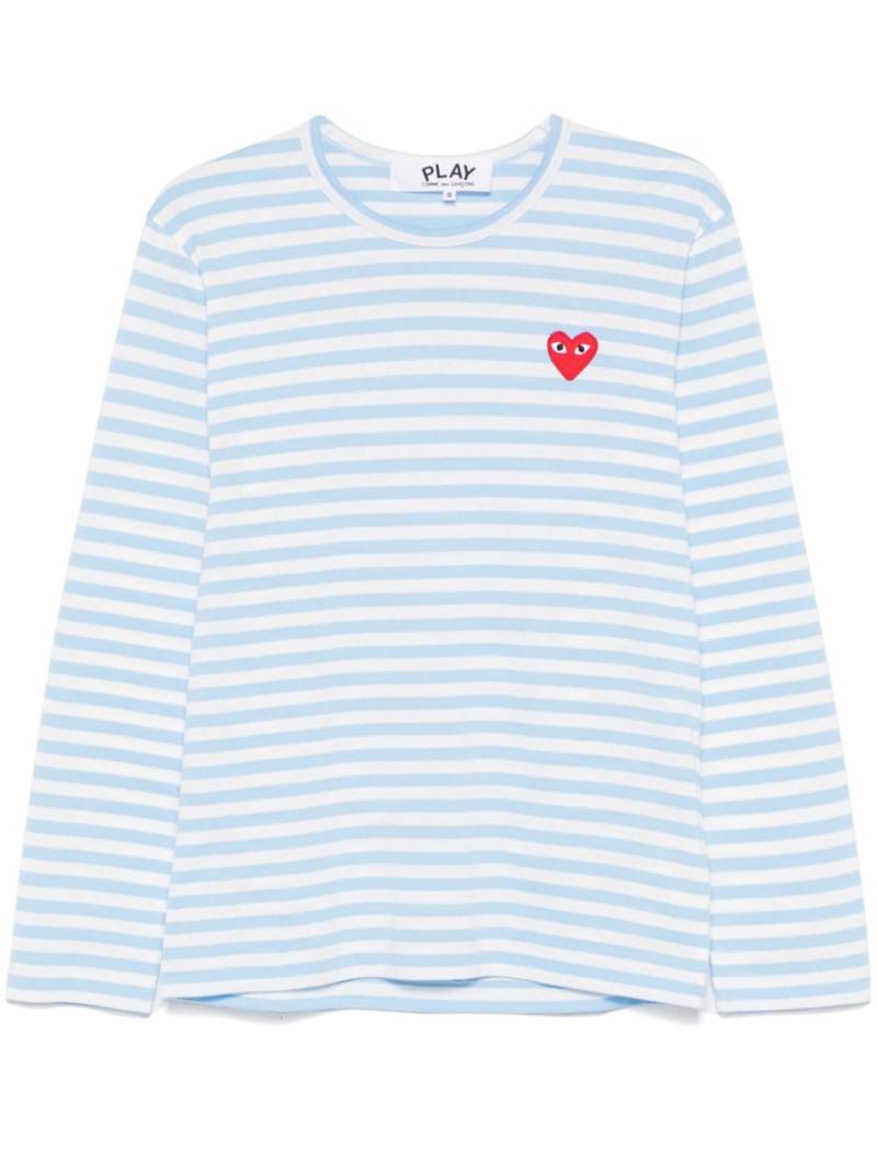 Comme Des Garçons Play striped T-shirt - Blue von Comme Des Garçons Play