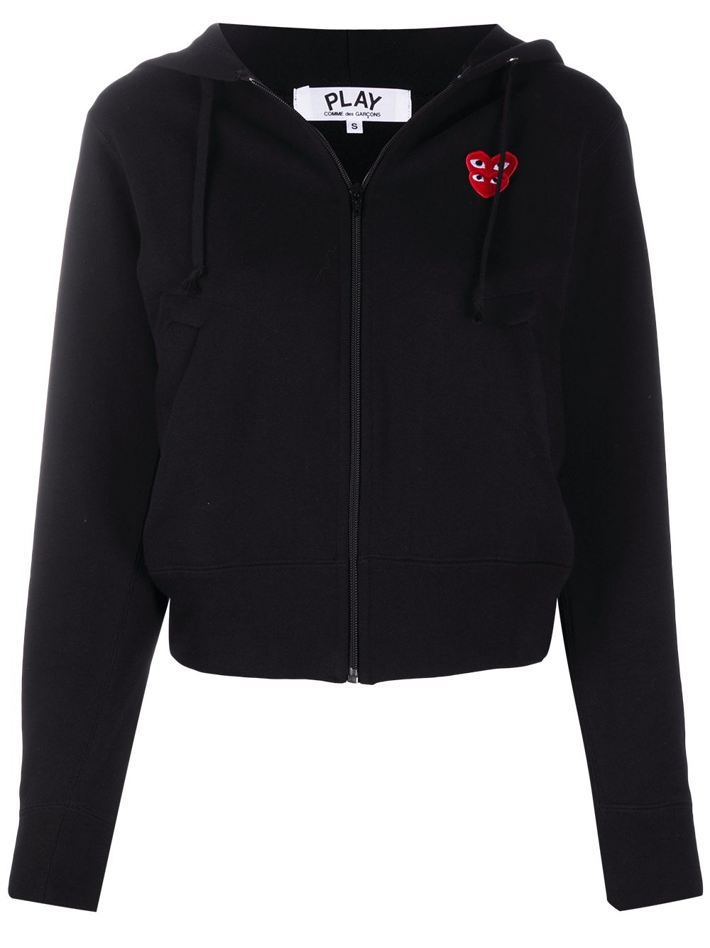 Comme Des Garçons Play logo-motif zip-up hoodie - Black von Comme Des Garçons Play