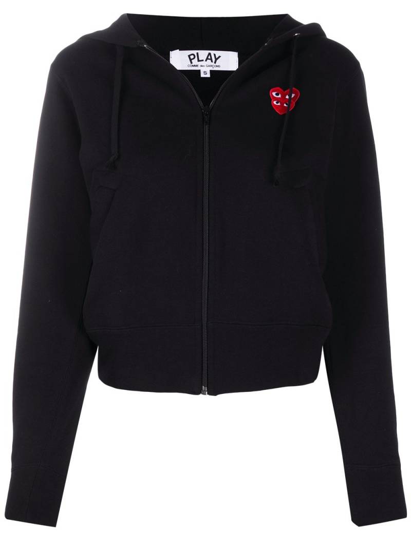 Comme Des Garçons Play logo-motif hooded jacket - Black von Comme Des Garçons Play