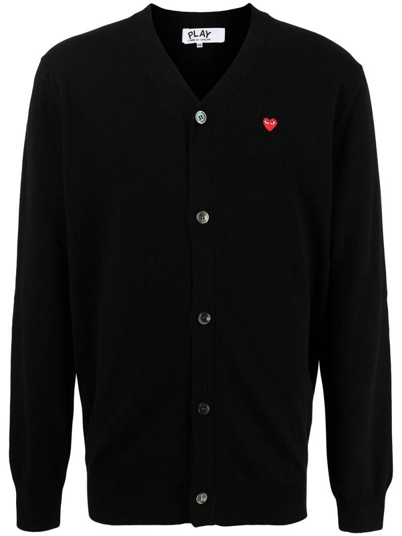 Comme Des Garçons logo patch cardigan - Black von Comme Des Garçons