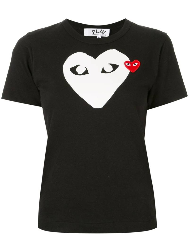 Comme Des Garçons Play logo-patch printed T-shirt - Black von Comme Des Garçons Play