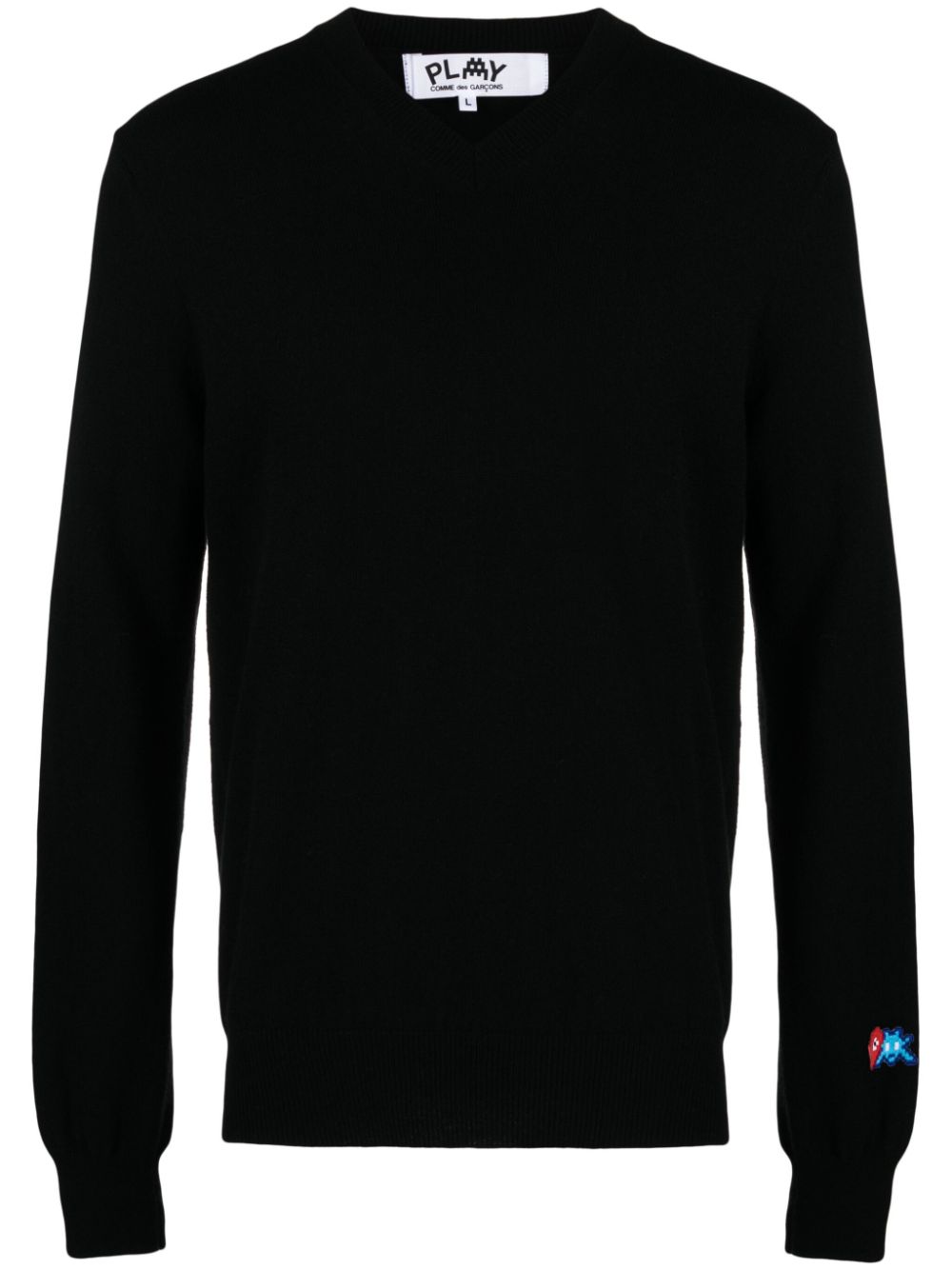 Comme Des Garçons Play logo-patch wool jumper - Black von Comme Des Garçons Play