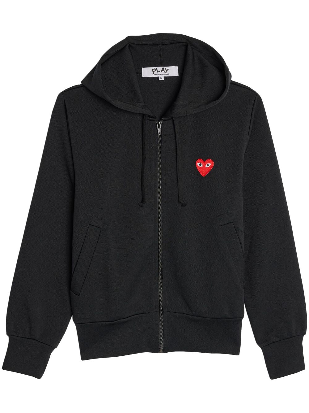 Comme Des Garçons Play logo-patch zipped hoodie - Black von Comme Des Garçons Play