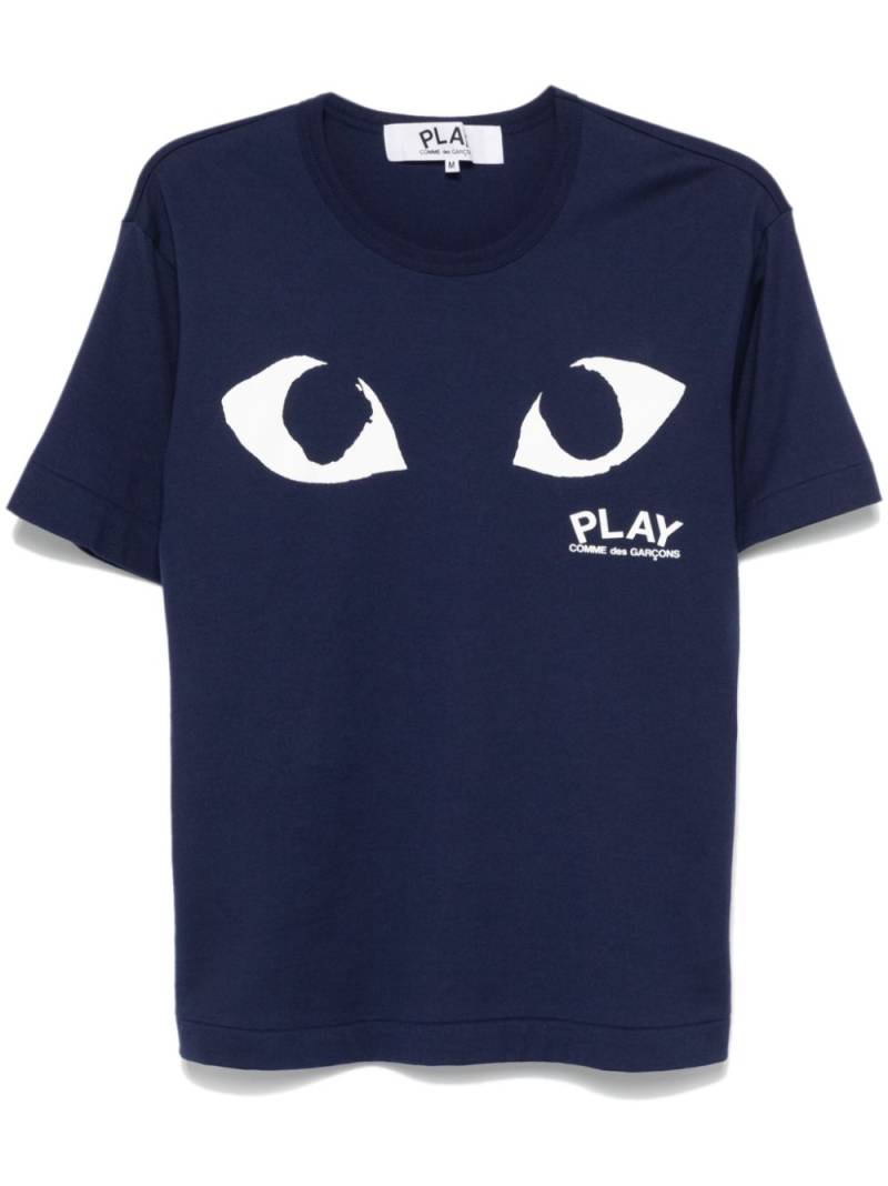 Comme Des Garçons Play logo-print T-shirt - Blue von Comme Des Garçons Play