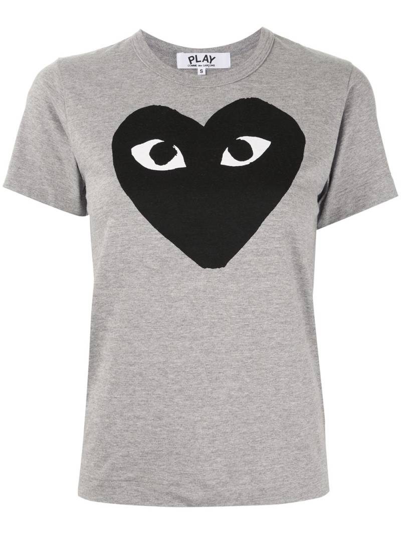 Comme Des Garçons Play logo-print T-shirt - Grey von Comme Des Garçons Play