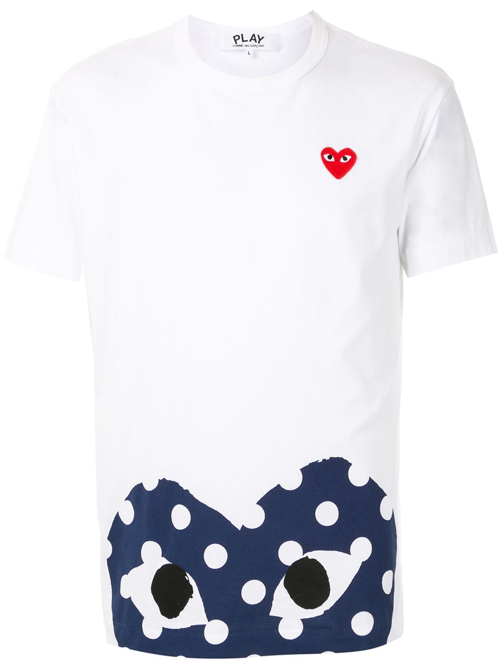 Comme Des Garçons Play logo print T-shirt - White von Comme Des Garçons Play