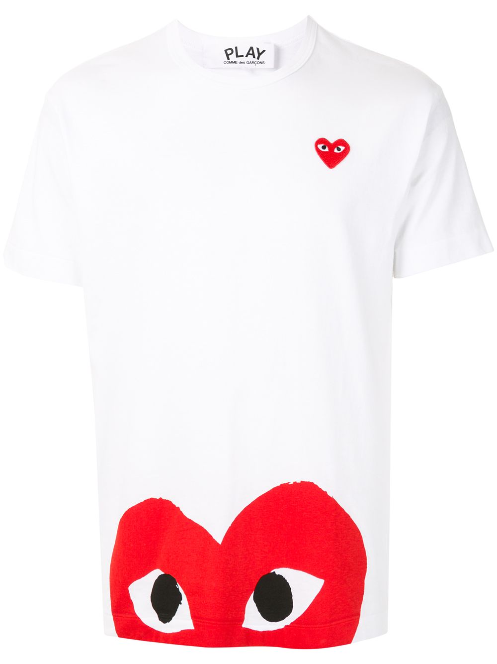 Comme Des Garçons Play logo print T-shirt - White von Comme Des Garçons Play