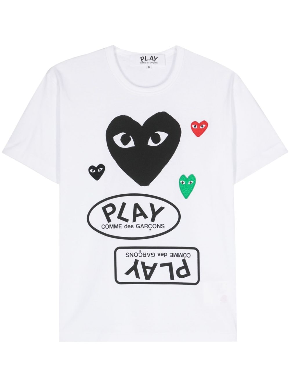 Comme Des Garçons Play logo-print cotton T-shirt - White von Comme Des Garçons Play