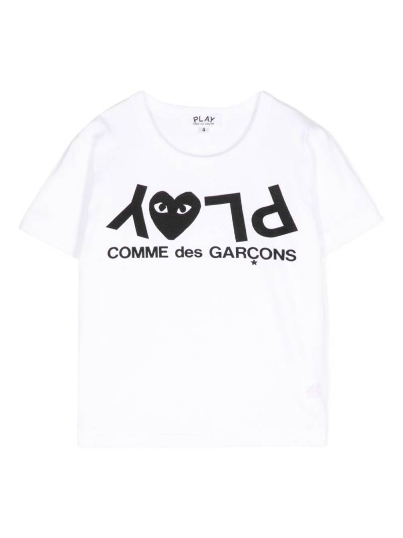 Comme Des Garçons Play logo print cotton t-shirt - White von Comme Des Garçons Play